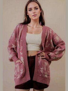 Oversized Western Knit Cardigan NWT | Very J | L